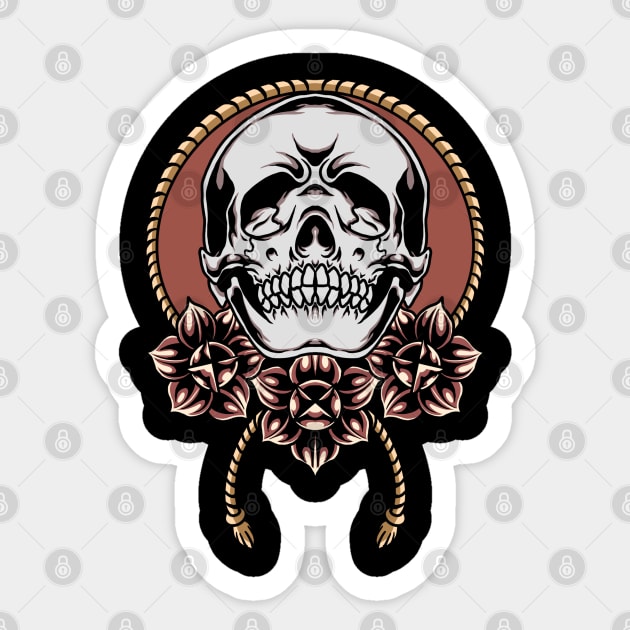 skull and roses Sticker by donipacoceng